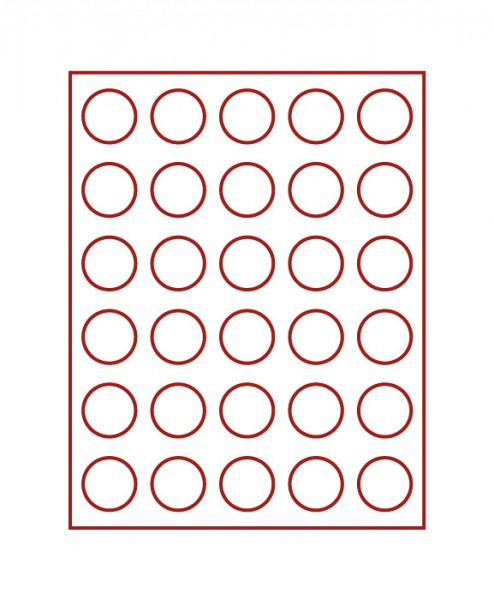 Нумізматичний бокс в модифікації Rauchglas з 30 круглими осередками 37 мм